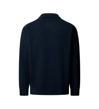 Hackett London Poloshirt van gebreide scheerwol