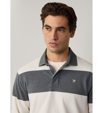 Hackett London Polo Rugby Riscas cinzento