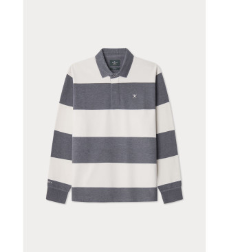 Hackett London Polo Rugby Rayas gris