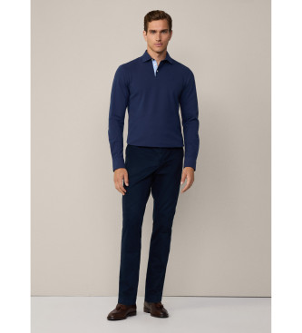 Hackett London Selvedge Fit Slim navy polo