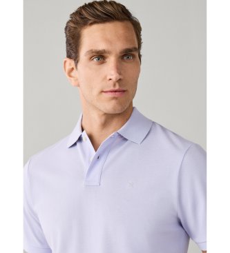 Hackett London Polo i slim fit-modell med logo, lila