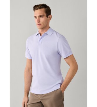 Hackett London Polo i slim fit-modell med logo, lila