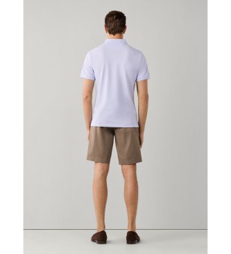 Hackett London Polo i slim fit-modell med logo, lila