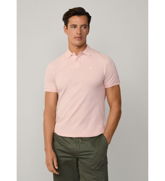 Hackett London Polo Slim Fit Logo różowy