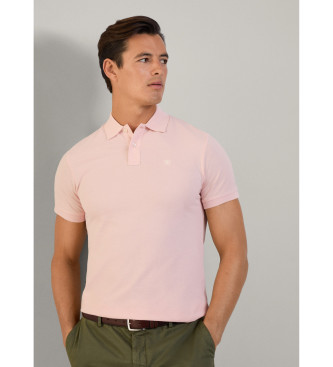 Hackett London Polo Slim Fit Logo różowy