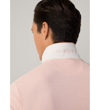 Hackett London Polo Slim Fit Logo pink