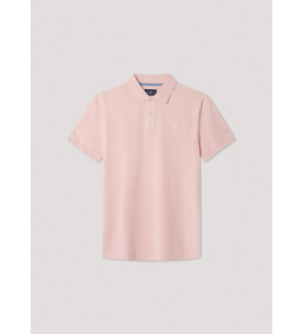 Hackett London Polo Slim Fit Logo różowy