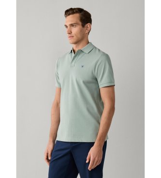 Hackett London Koszulka polo Slim Fit z zielonym logo