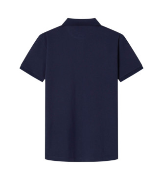 Hackett London Polo ad arco con finiture da bagno blu scuro