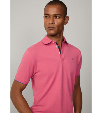 Hackett London Koszulka polo Swim Trim Arch różowa