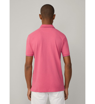 Hackett London Koszulka polo Swim Trim Arch różowa