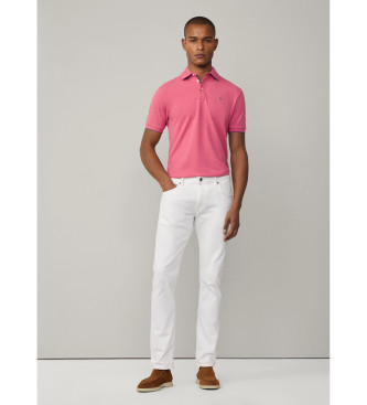 Hackett London Koszulka polo Swim Trim Arch różowa