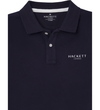 Hackett London Taśma polo z detalami w kolorze granatowym