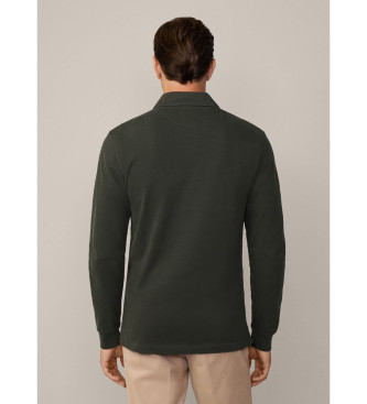 Hackett London Rugby green woven polo shirt