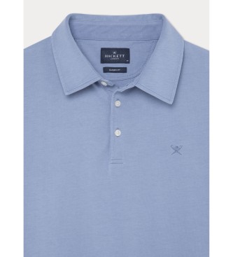 Hackett London Polo Washed Ss niebieski