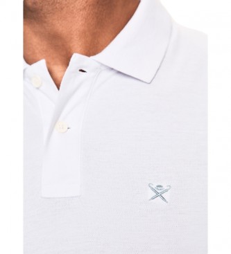 Hackett Camisa pólo com logotipo Fit Slim branco