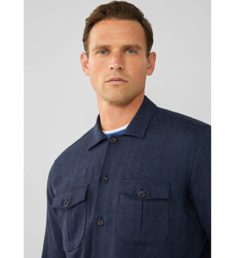 Hackett London Surchemise cargo  chevrons marine