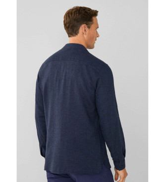 Hackett London Navy visgraat cargo overhemd