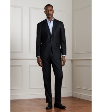 Hackett London abito in pura lana loro piana nero
