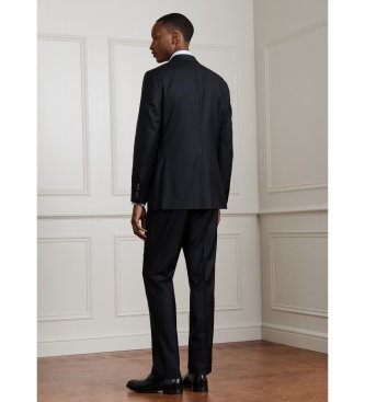 Hackett London abito in pura lana loro piana nero