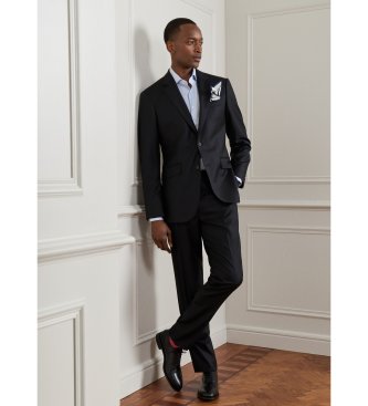 Hackett London abito in pura lana loro piana nero