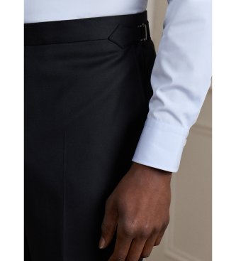 Hackett London abito in pura lana loro piana nero