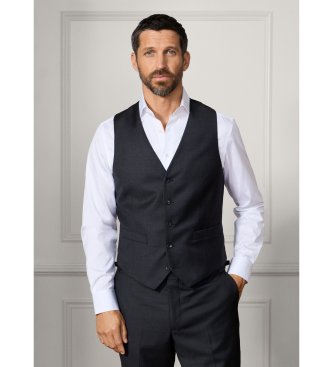 Hackett London colete de lã tricotado na itália cinza