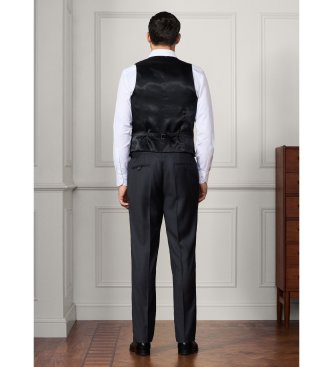 Hackett London colete de lã tricotado na itália cinza