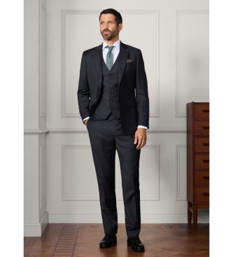 Hackett London colete de lã tricotado na itália cinza