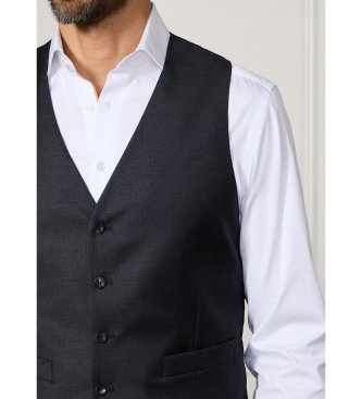 Hackett London colete de lã tricotado na itália cinza