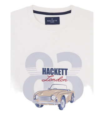 Hackett London Sweat 83 Car blanc