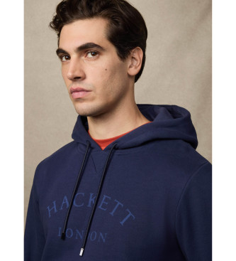 Hackett London Heritage Essential Hoodie Navy
