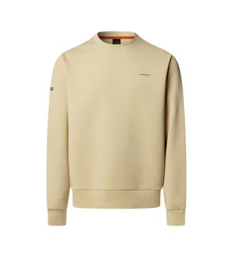 Hackett London Beige crew neck sweatshirt with logo