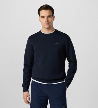 Hackett London Navy logo crew neck sweatshirt