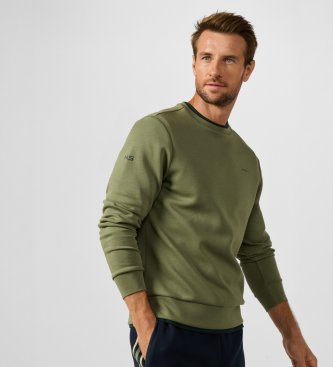 Hackett London Green logo crew neck sweatshirt