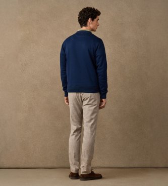 Hackett London Marine blue crew neck Harry sweatshirt