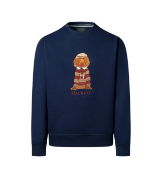 Hackett London Marine blue crew neck Harry sweatshirt