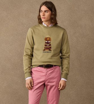 Hackett London Green Harry crew neck sweatshirt