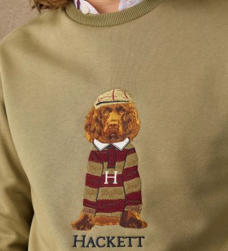 Hackett London Green Harry crew neck sweatshirt
