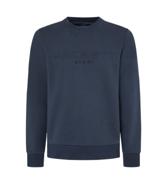 Hackett London Basic Sweatshirt mit Prgung navy