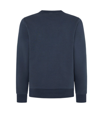 Hackett London Basic Sweatshirt mit Prgung navy