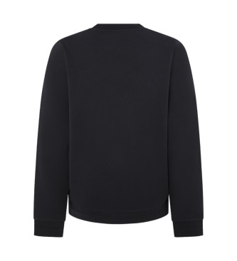 Hackett London Basic Sweatshirt mit Prgung schwarz