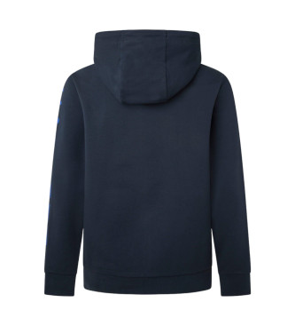 Hackett London Essential Sweatshirt med marinbl huva