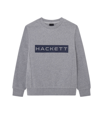 Hackett London Sweater Essential Fleece grijs