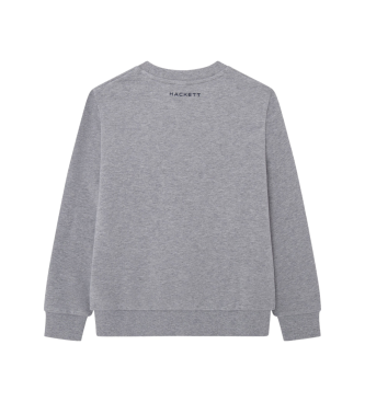 Hackett London Sweatshirt Essential Fleece grau