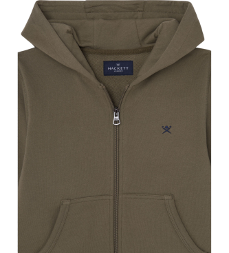 Hackett London Sweatshirt Essential Fz groen