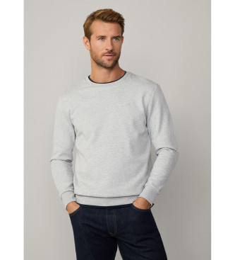 Hackett London Gr sweatshirt med klassisk pasform