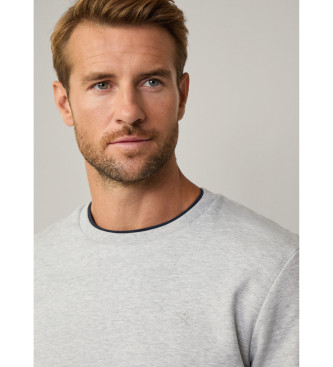 Hackett London Sweat-shirt gris  coupe classique