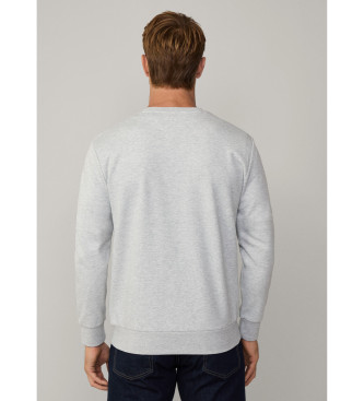 Hackett London Gr sweatshirt med klassisk pasform