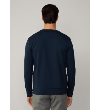 Hackett London Sweat  coupe classique en bleu marine